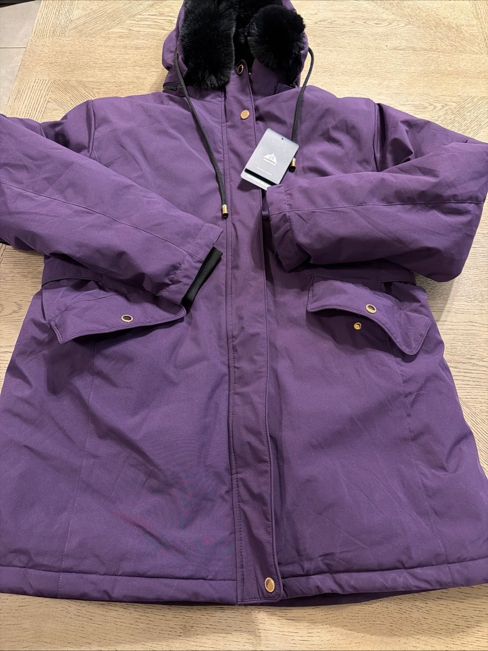 Women'sHooded Long Puffer Puffer Coat XL